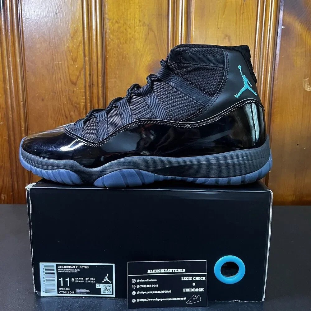 Air Jordan 11 Retro Gamma Blue 2025 (CT8012047) Size 11.5 Men Pre-Owned OG Box